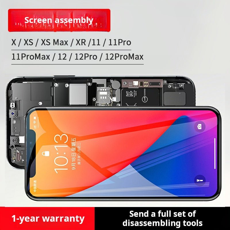 Suitable for Apple X/XS/XR/11/11Pro/XSMax/12/12Pro/12Promax/13/13Mini/14/14Plus screen assembly mobile phone touch inner and outer screen - Gadget Grove